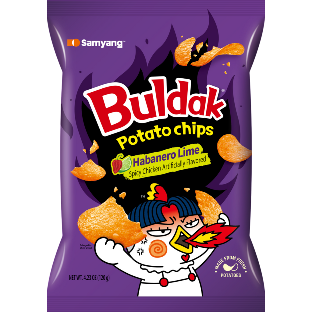 🥔 Samyang Buldak Potato Chips (Habanero Lime) 💥