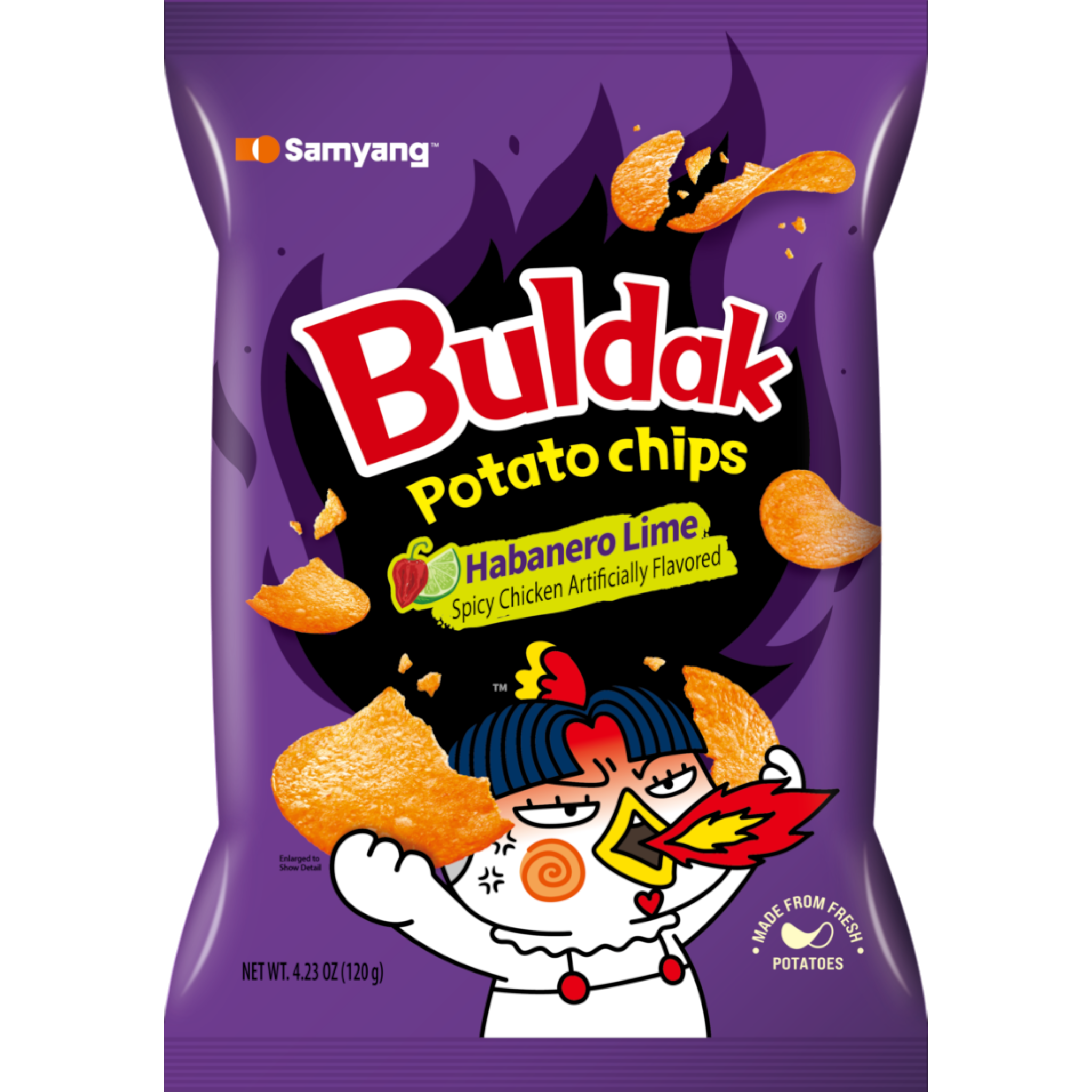 Samyang Buldak Potato Chips Habanero Lime 12 Count