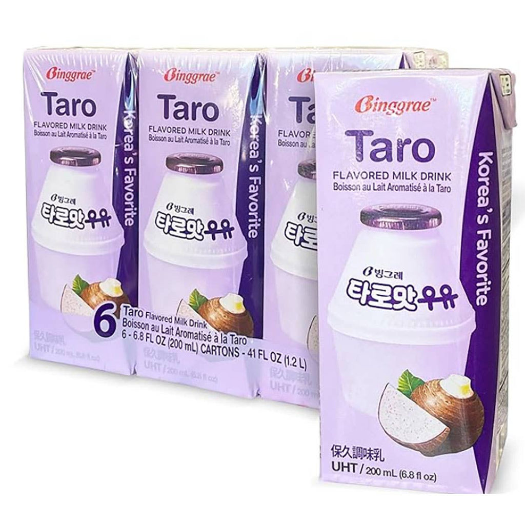 💜 Binggrae Taro Flavored Milk (6.8 oz Individual) 🇰🇷