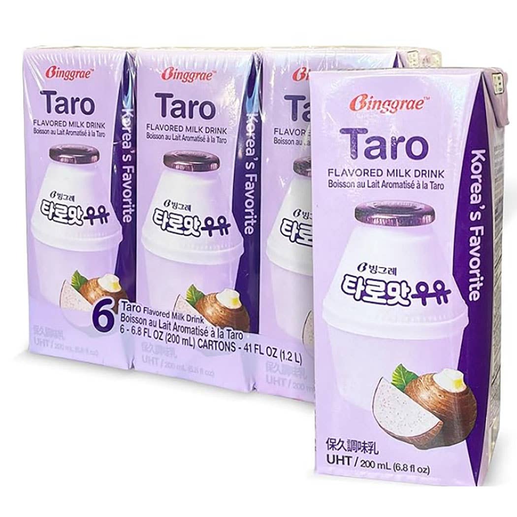💜 Binggrae Taro Flavored Milk (6.8 oz Individual) 🇰🇷