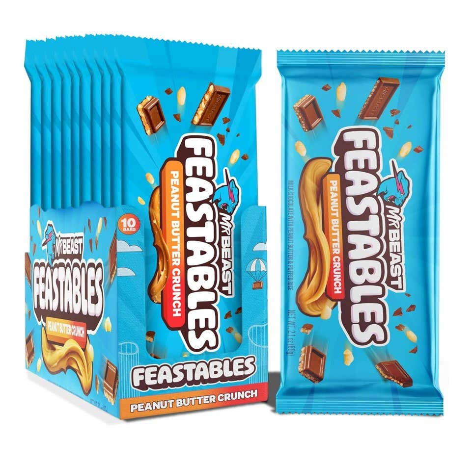 Mr. Beast Feastables Milk Choc PB Crunch 2.1oz