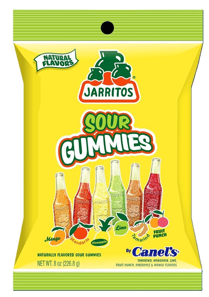 🍏 Jarritos Sour Gummies (8oz Peg Bag) 🍋