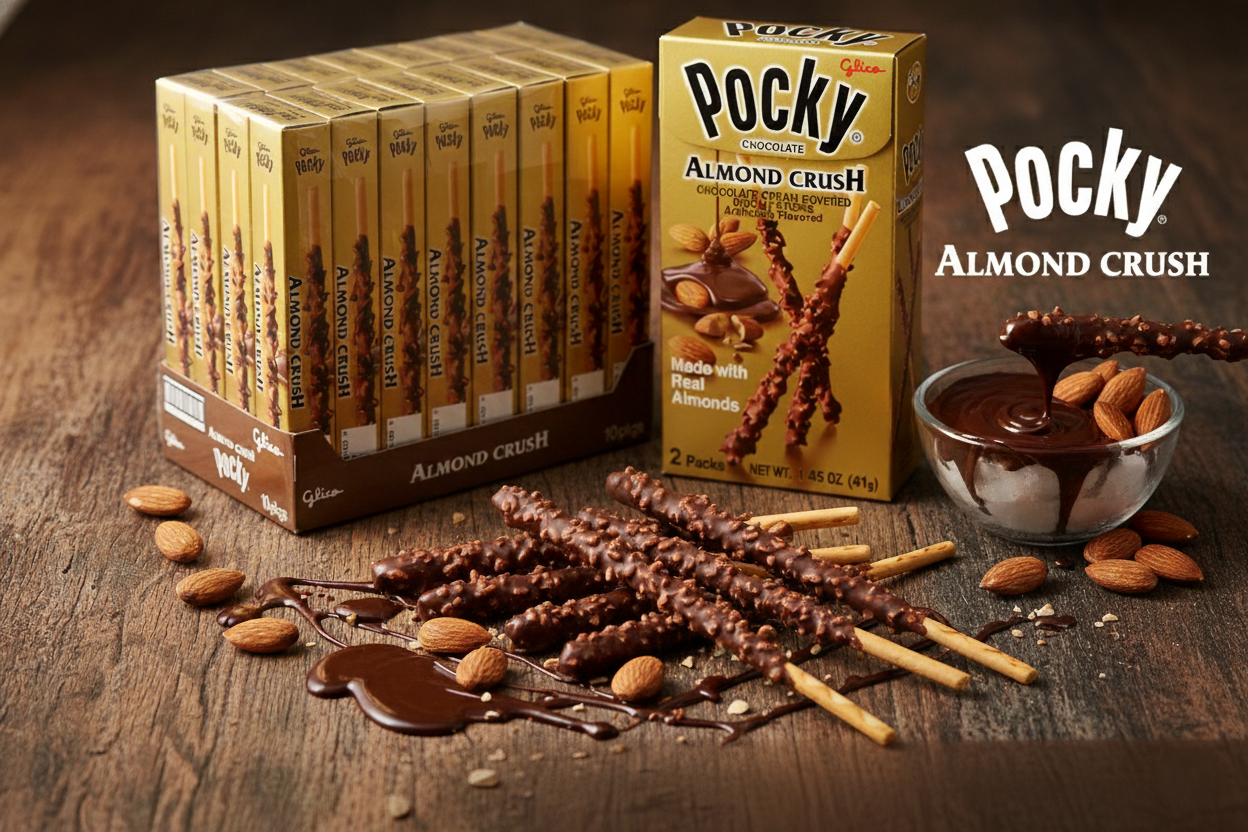 🍫 Pocky Almond Crush (70g) ✨
