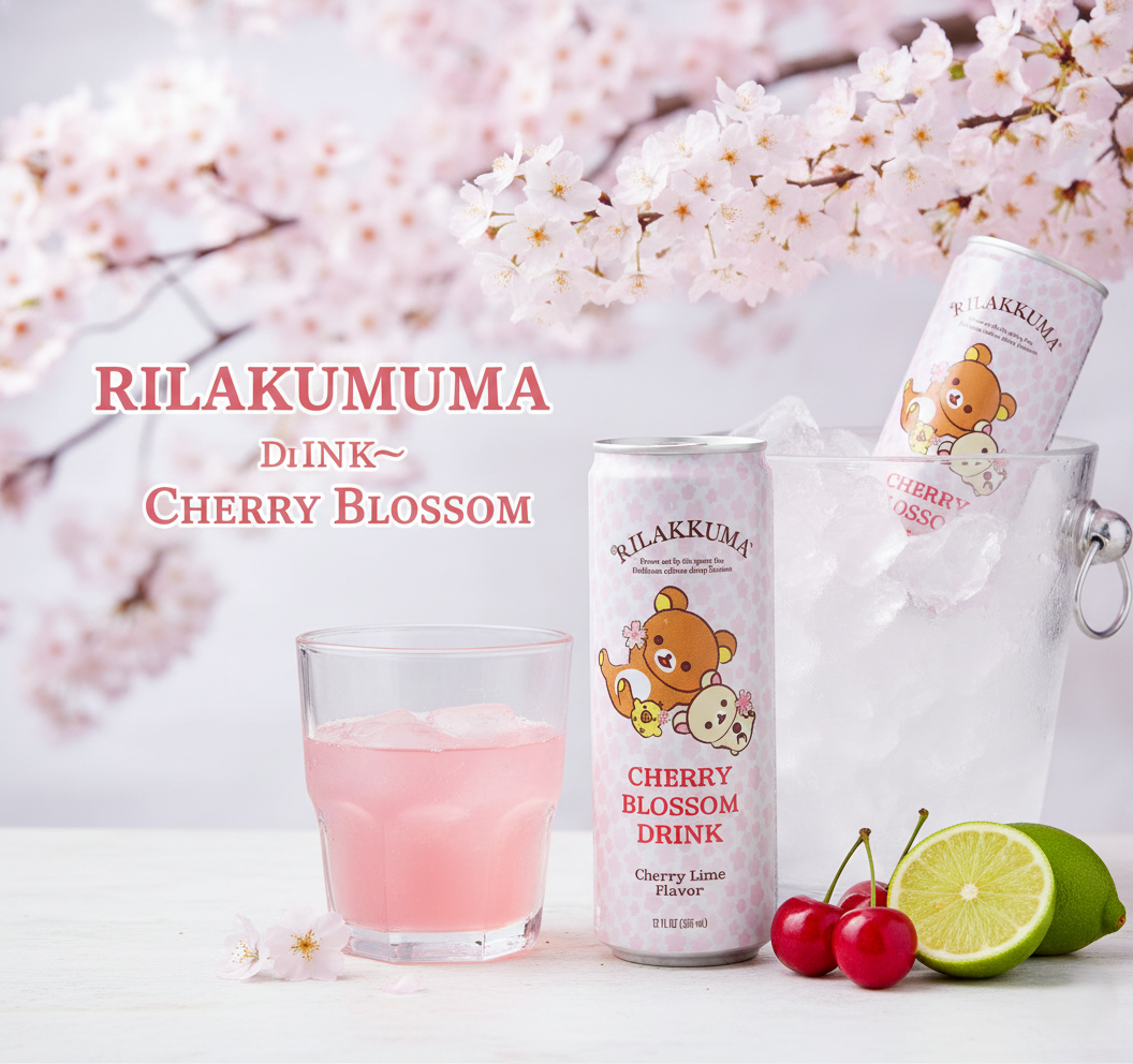 🌸 Rilakkuma Cherry Blossom Fizzy Pop 🍒