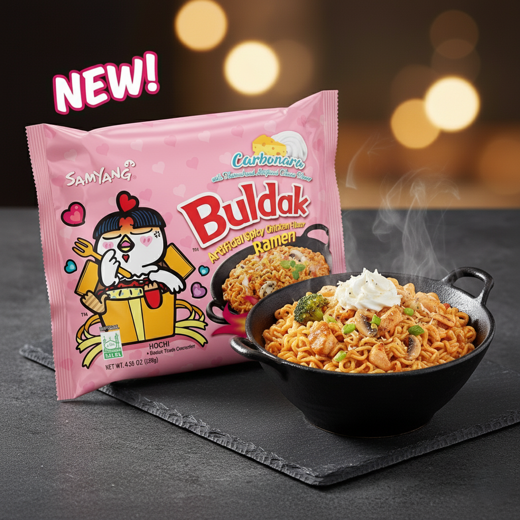 🍝 Samyang Carbo Buldak Chicken Flavor Ramen) 🔥