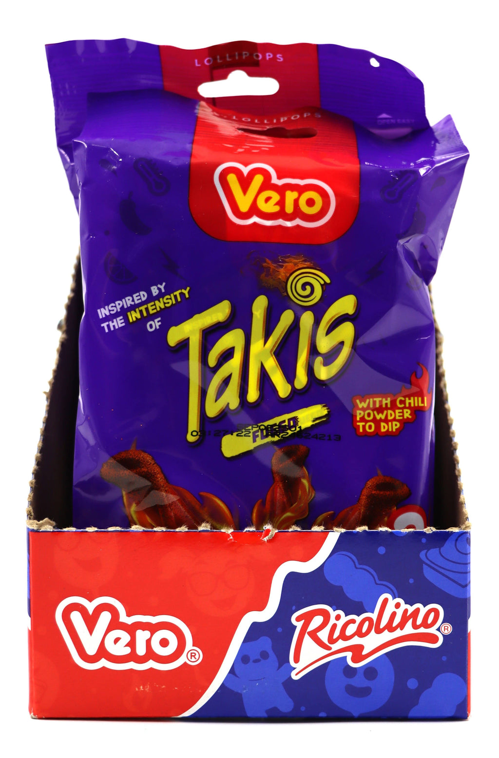 Takis Fuego 3pk Lollipop w/Chilli Pepper Powder