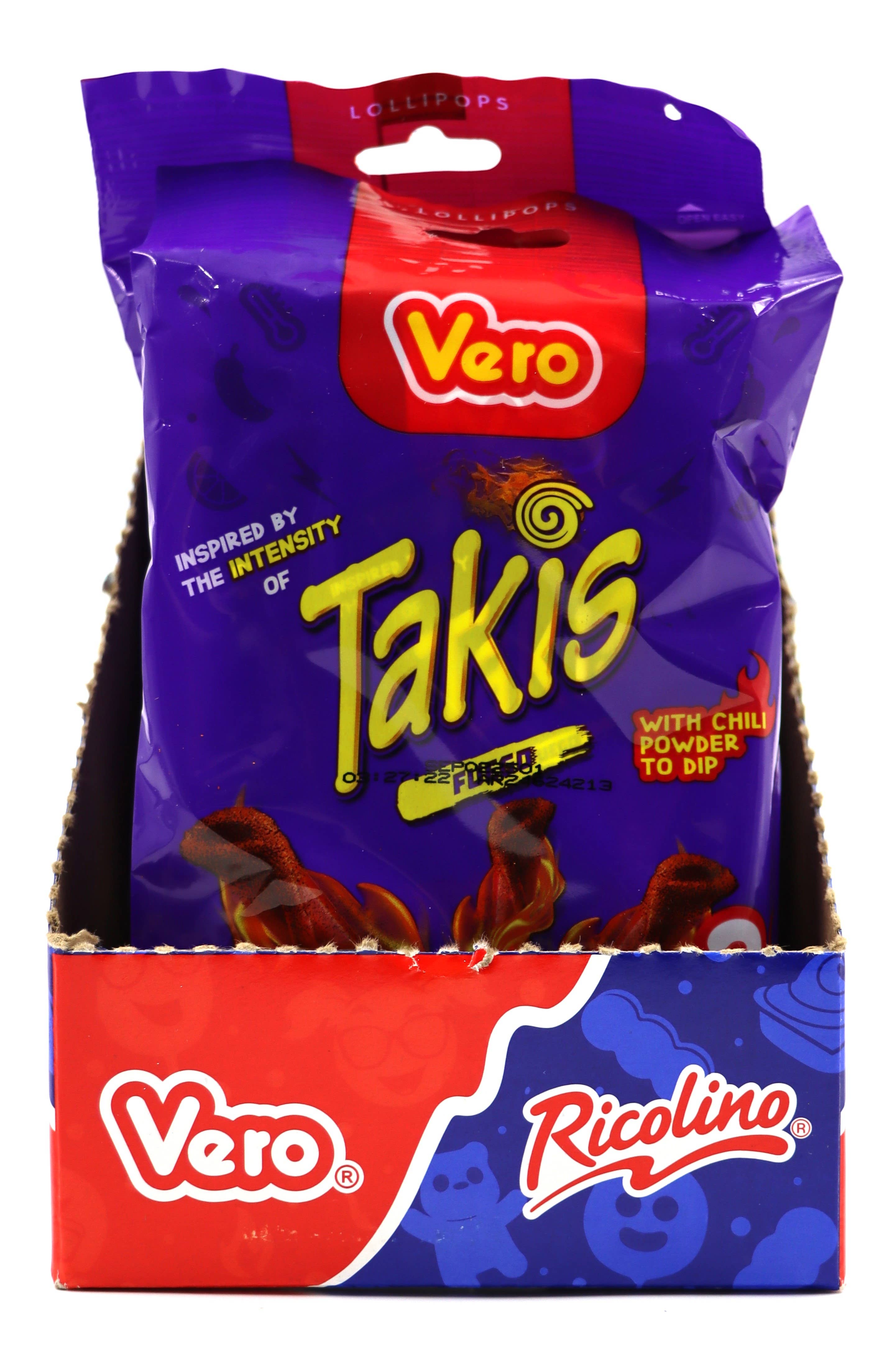 Takis Fuego 3pk Lollipop w/Chilli Pepper Powder