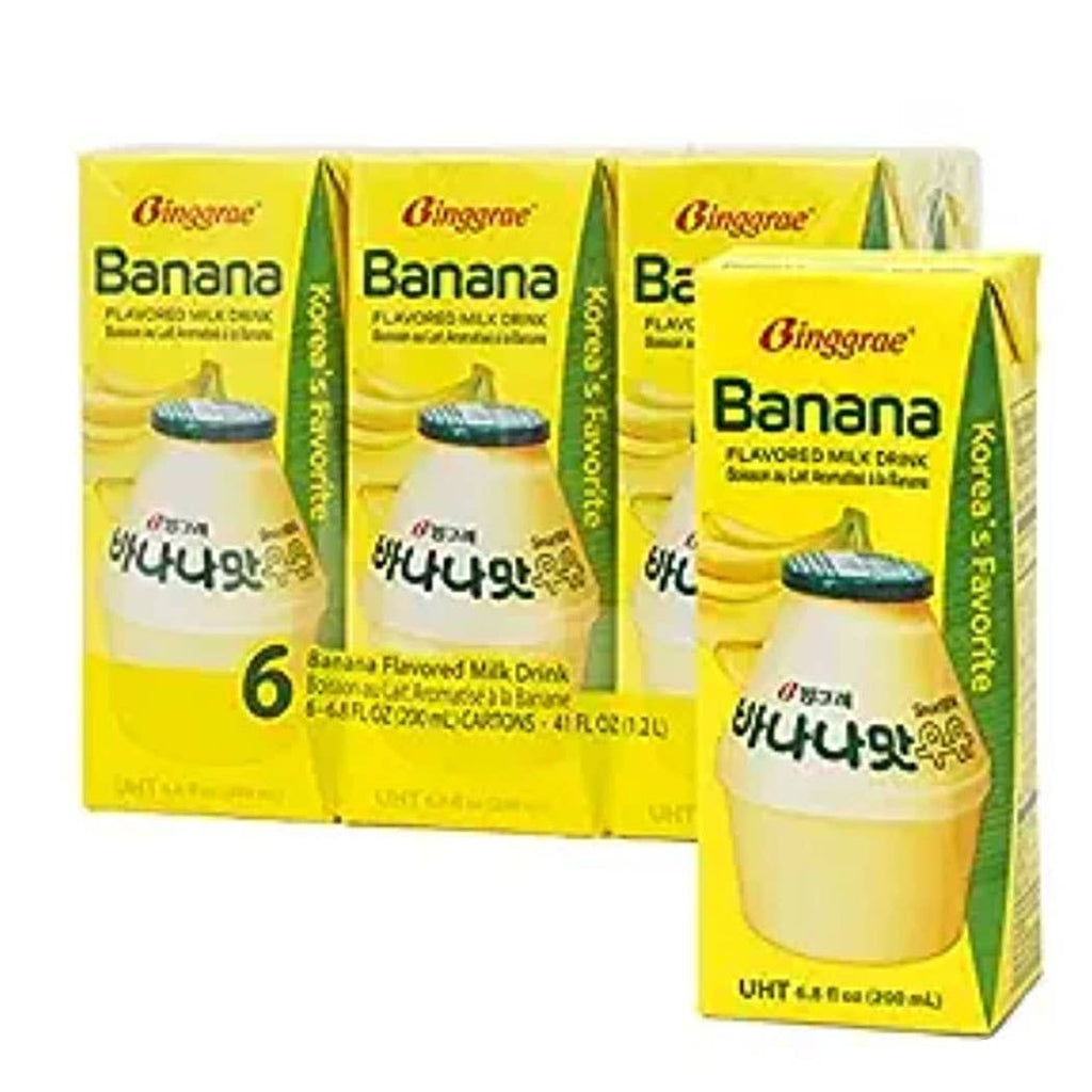 🍌 Binggrae Banana Flavored Milk (Individual Carton) 🇰🇷