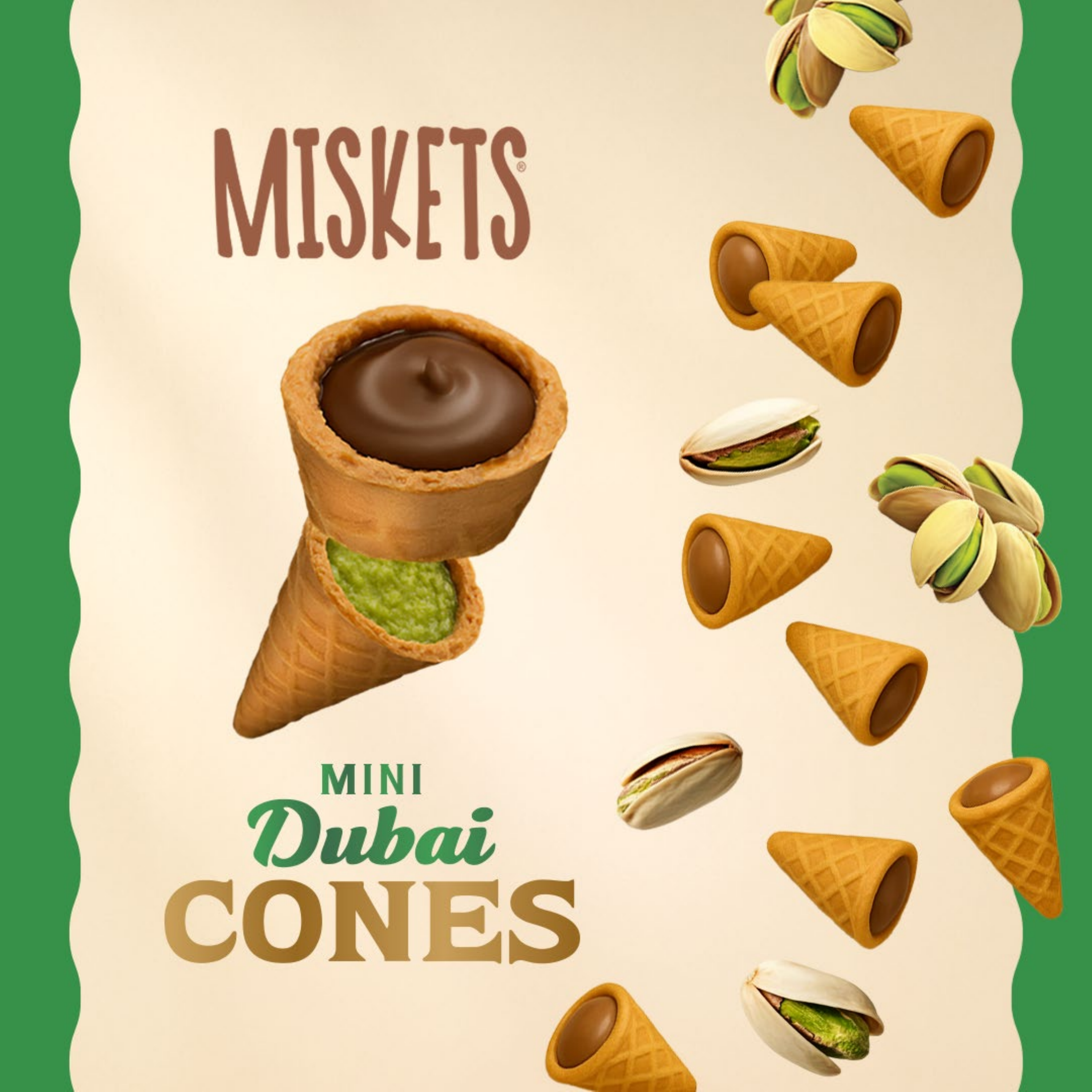 💚 Dubai Pistachio Chocolate Cones 🍦