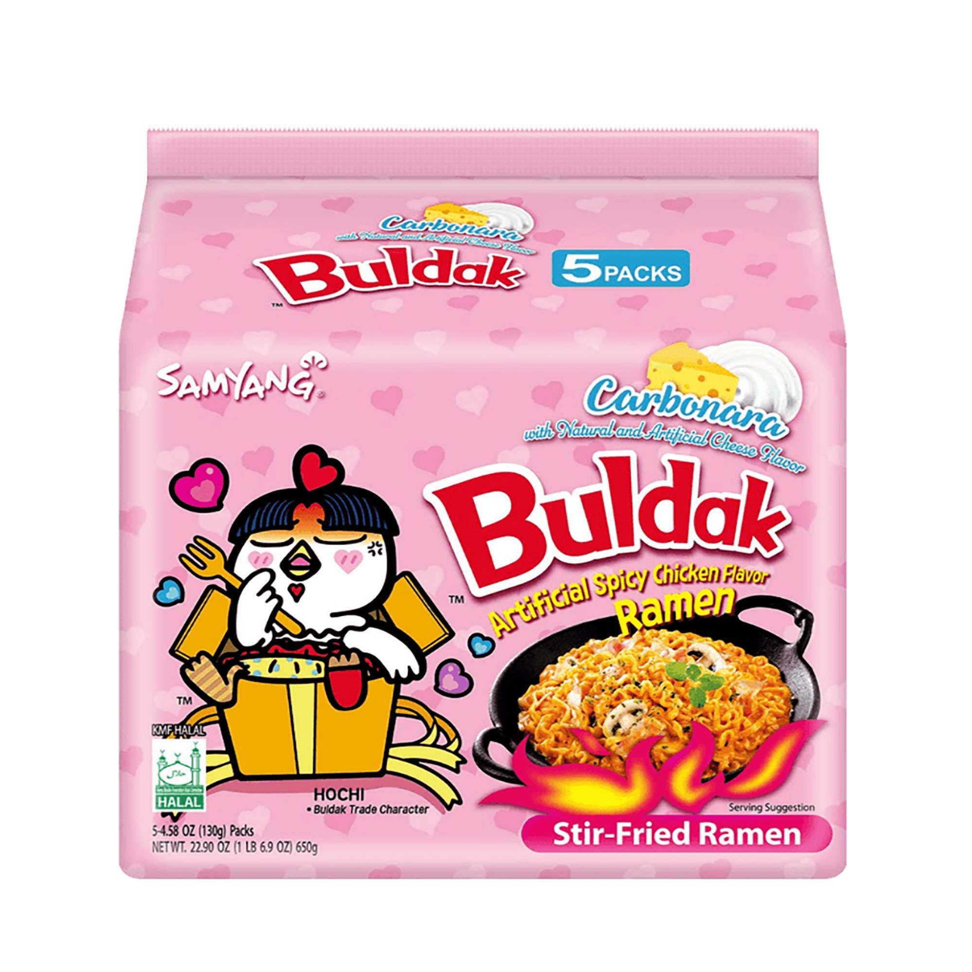 Samyang Carbo Buldak Chicken Flavor Ramen–140g (Pack of 5)