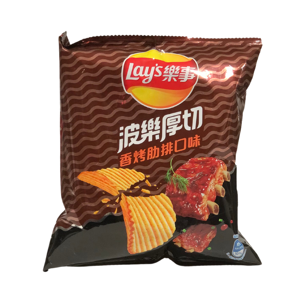 🍖 Lay's Thick-Cut (Pola) Grilled Ribs Chips (Taiwan/China) 🔥