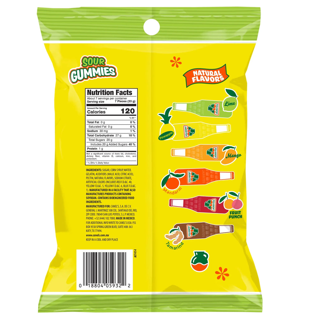 🍏 Jarritos Sour Gummies (8oz Peg Bag) 🍋