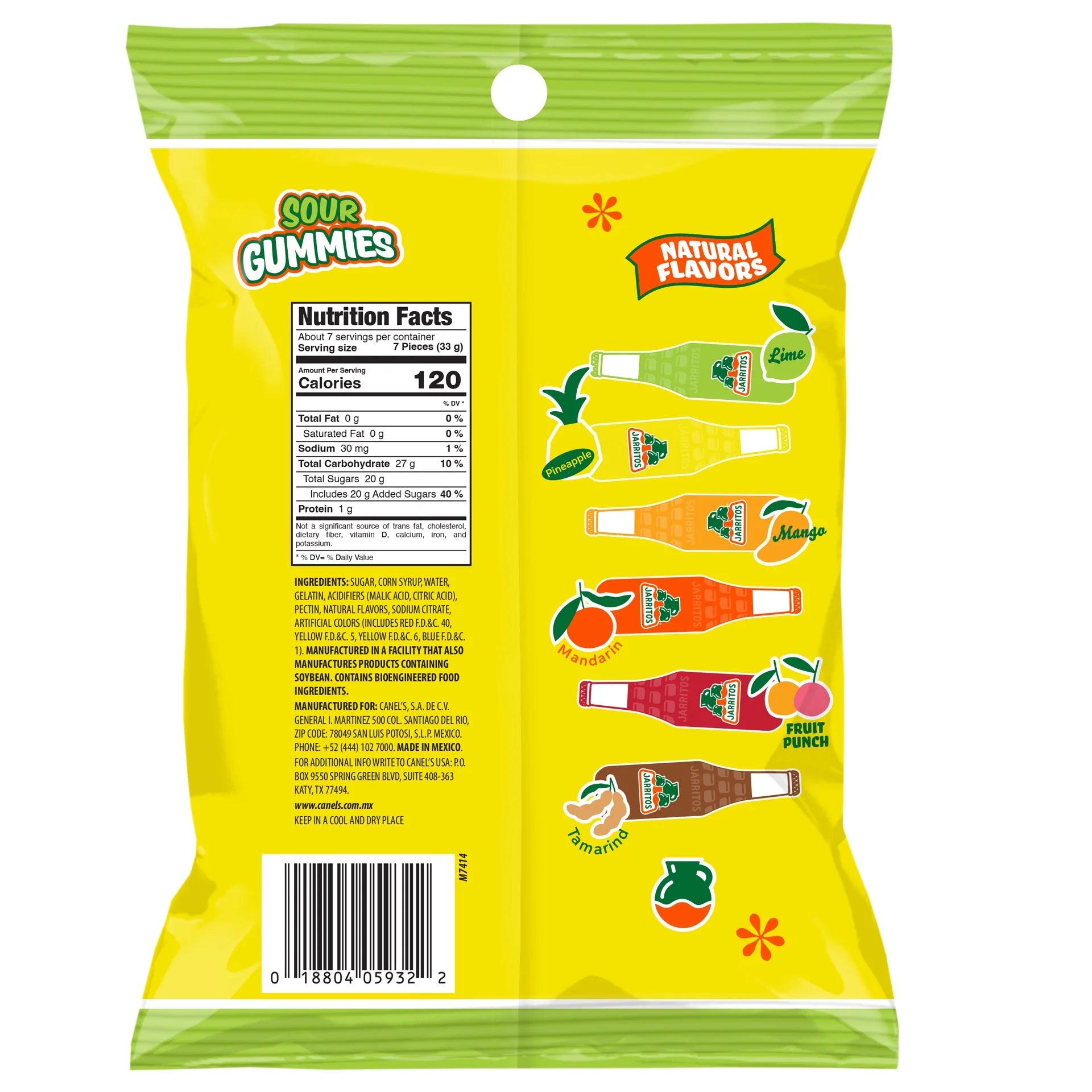 🍏 Jarritos Sour Gummies (8oz Peg Bag) 🍋