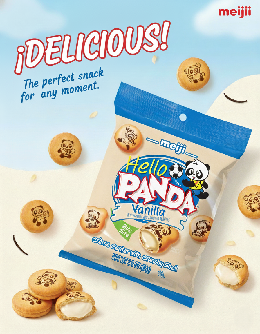 🐼 Meiji Hello Panda (Vanilla) 🍦2.2oz Bag