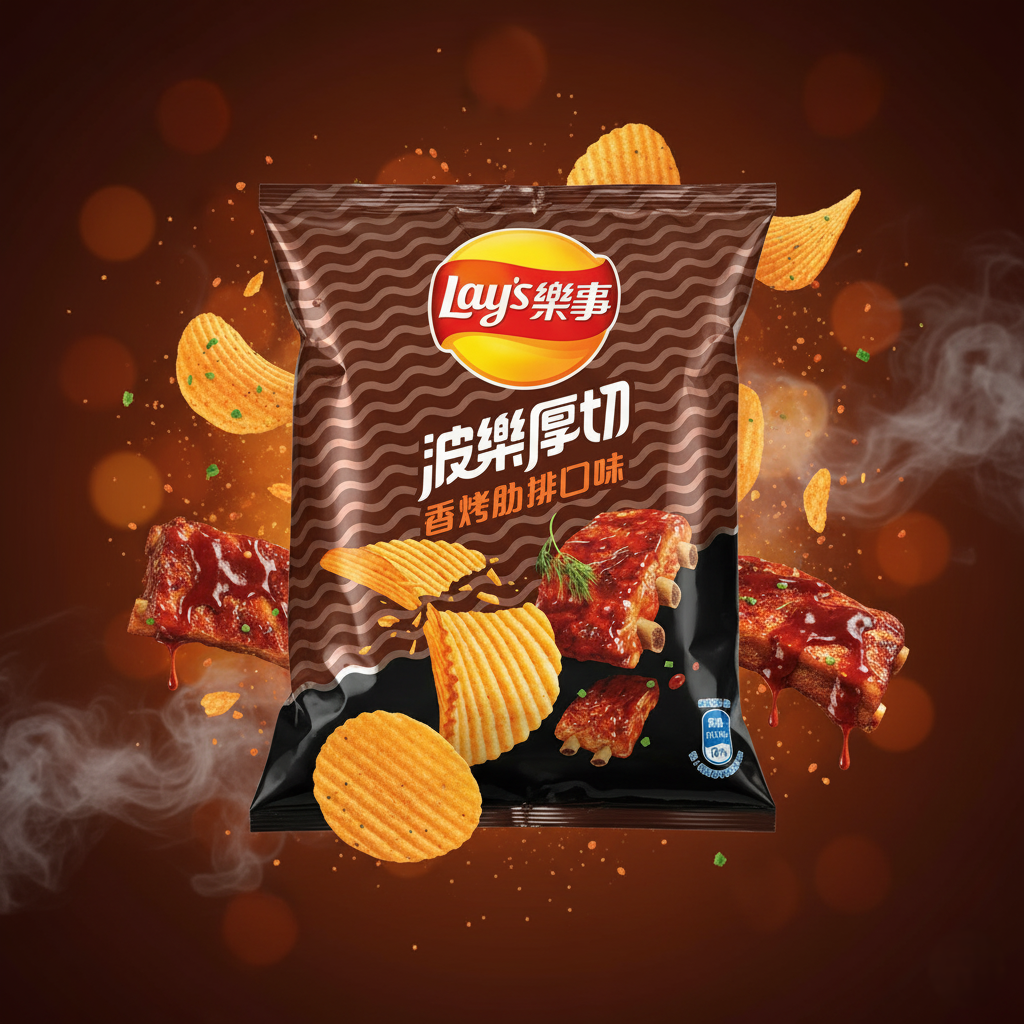 🍖 Lay's Thick-Cut (Pola) Grilled Ribs Chips (Taiwan/China) 🔥