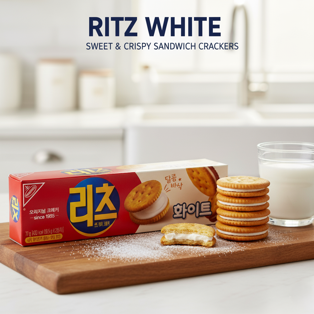 🇰🇷 Korean Ritz Sandwich Crackers (White Chocolate / Vanilla Cream) 🍫